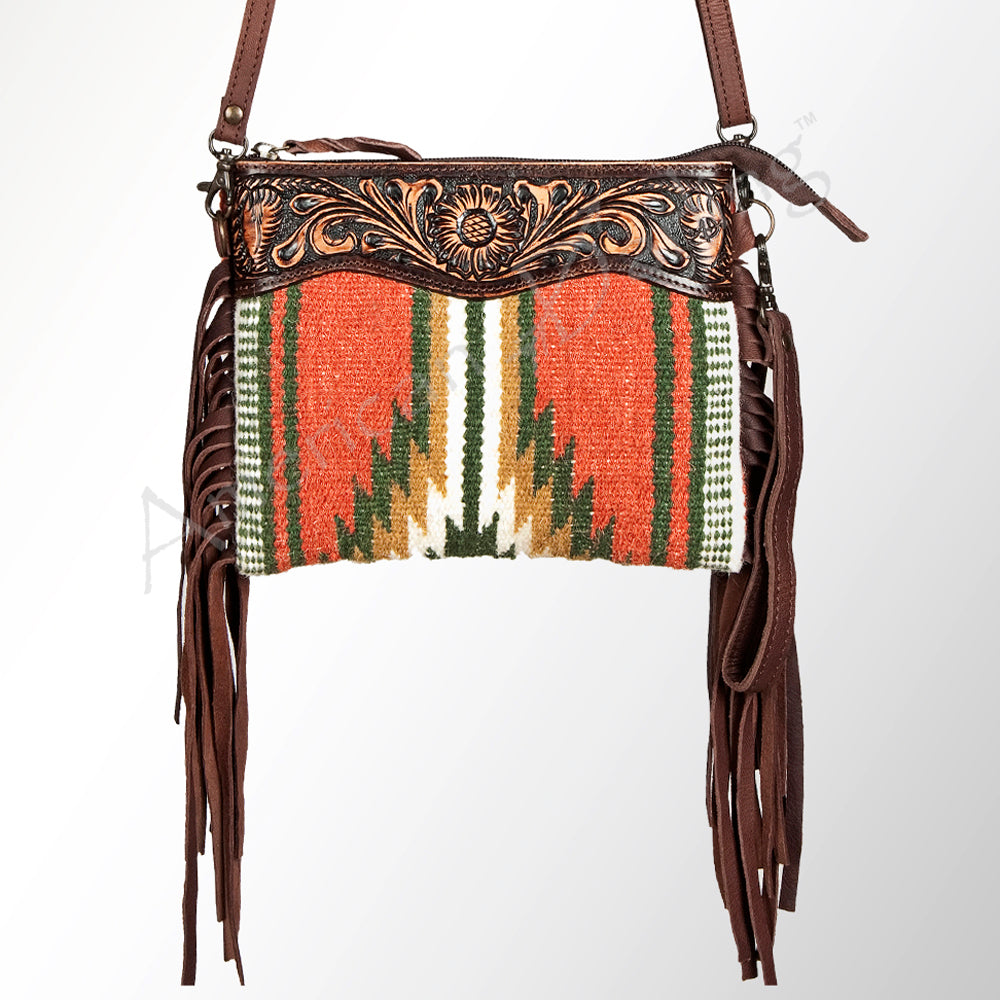 American Darling Cross Body Hand Tooled Saddle Blanket Genuine Leather Western Women Bag Handbag Purse | Crossbody for Cute