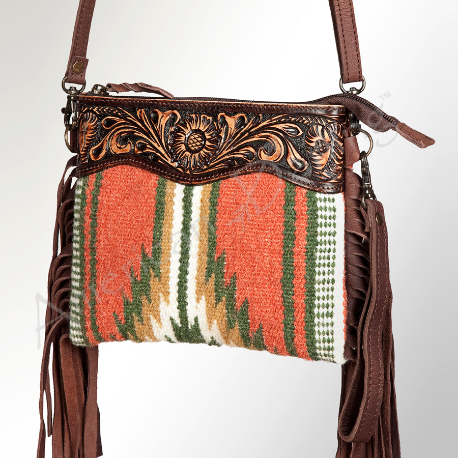 American Darling Cross Body Hand Tooled Saddle Blanket Genuine Leather Western Women Bag Handbag Purse | Crossbody - Uhorse