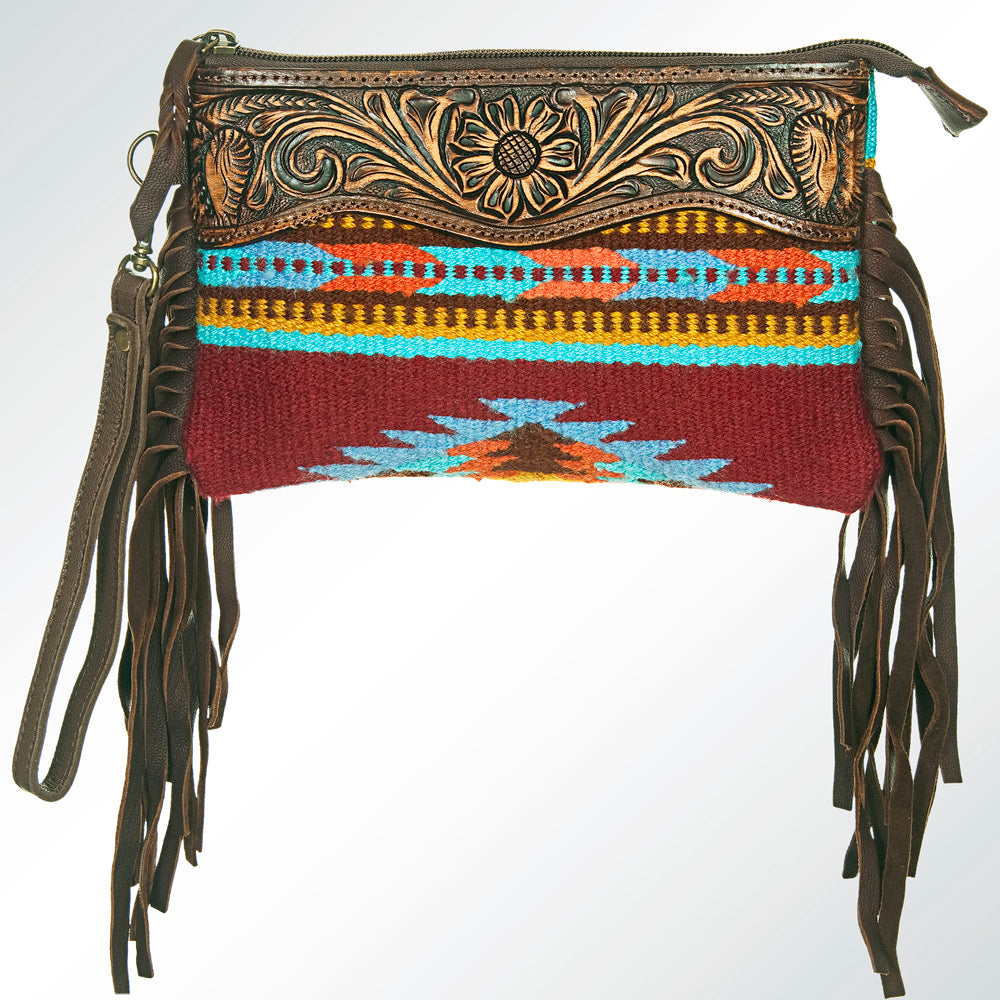 American Darling Cross Body Hand Tooled Saddle Blanket Genuine Leather Western Women Bag Handbag Purse | Crossbody for Cute