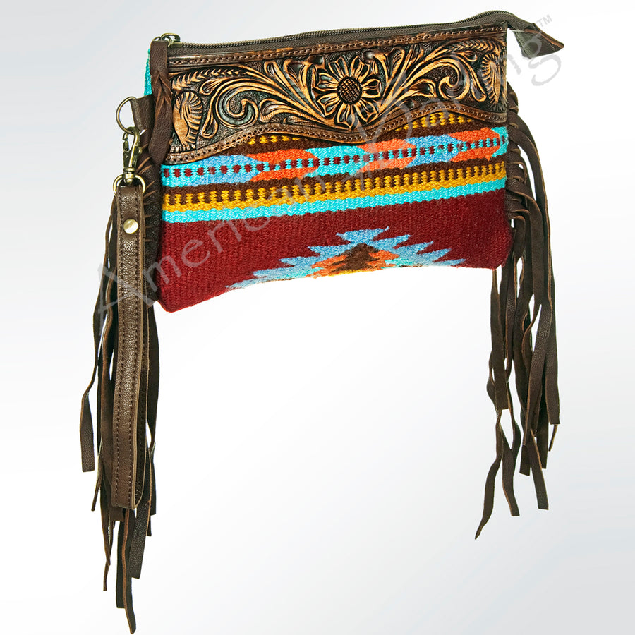 American Darling Cross Body Hand Tooled Saddle Blanket Genuine Leather Western Women Bag Handbag Purse | Crossbody - Uhorse