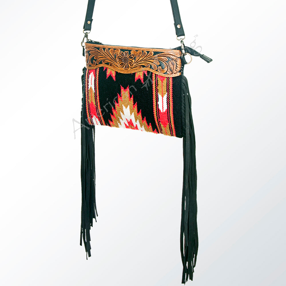 American Darling Cross Body Hand Tooled Saddle Blanket Genuine Leather Western Women Bag Handbag Purse | Crossbody for Cute
