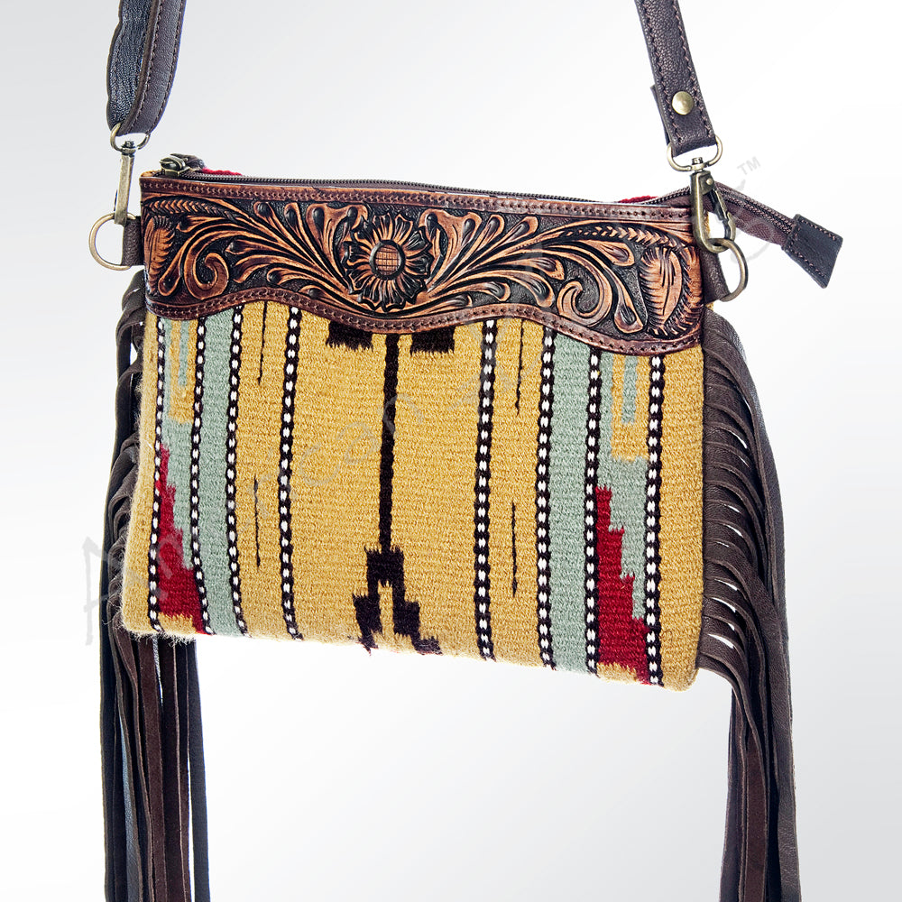 American Darling Cross Body Hand Tooled Saddle Blanket Genuine Leather Western Women Bag Handbag Purse | Crossbody for Cute