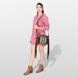 American Darling Cross Body Hand Tooled Saddle Blanket Genuine Leather Western Women Bag Handbag Purse | Crossbody for Cute