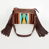 American Darling Cross Body Hand Tooled Saddle Blanket Genuine Leather Western Women Bag Handbag Purse | Crossbody for Cute