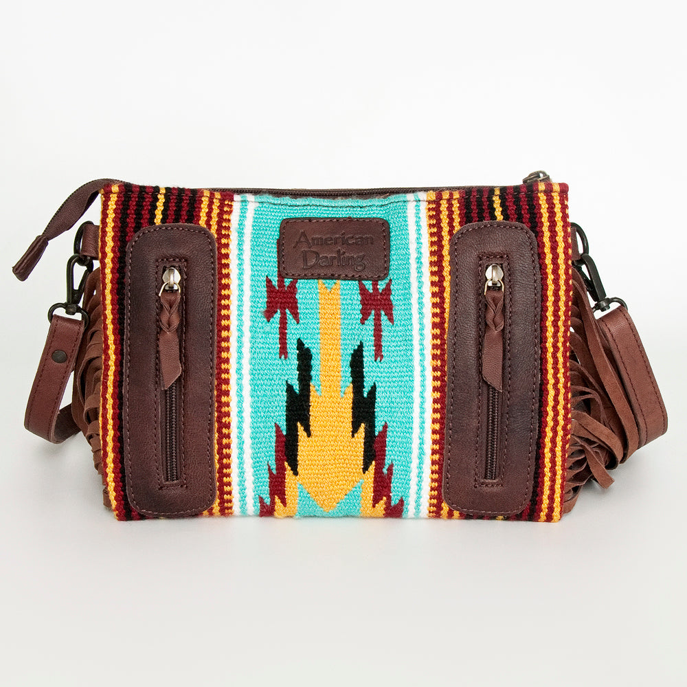 American Darling Cross Body Hand Tooled Saddle Blanket Genuine Leather Western Women Bag Handbag Purse | Crossbody for Cute