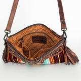 American Darling Cross Body Hand Tooled Saddle Blanket Genuine Leather Western Women Bag Handbag Purse | Crossbody for Cute