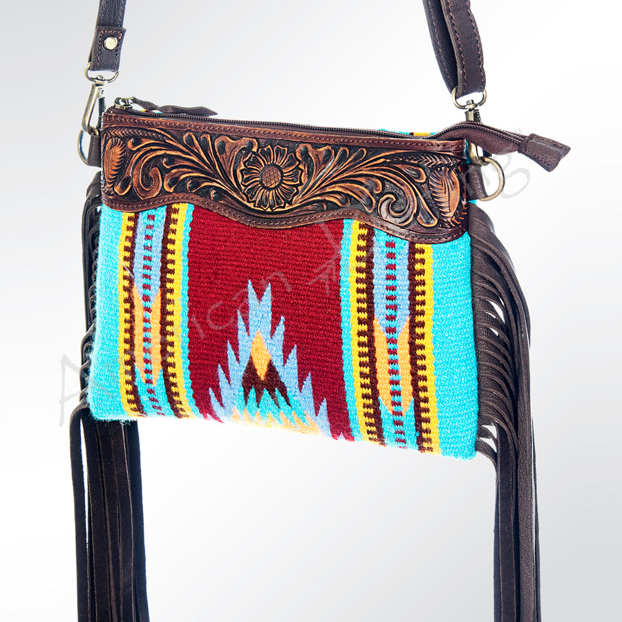 American Darling Cross Body Hand Tooled Saddle Blanket Genuine Leather Western Women Bag Handbag Purse | Crossbody - Uhorse