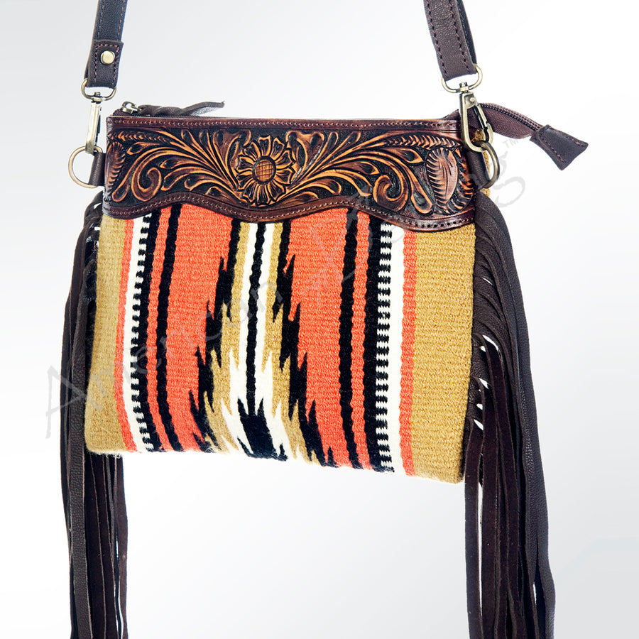 American Darling Cross Body Hand Tooled Saddle Blanket Genuine Leather Western Women Bag Handbag Purse | Crossbody - Uhorse