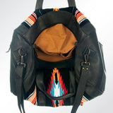 American Darling Duffel Saddle Blanket Genuine Leather Western Women Bag | Handbag Duffle Weekend Travel Bags for