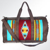 American Darling Duffel Saddle Blanket Genuine Leather Western Women Bag | Handbag Duffle Weekend Travel Bags for