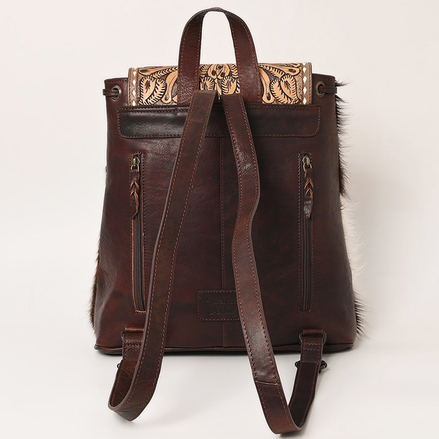 American Darling Backpack Hand Tooled Hair on Genuine Leather Western Women Bag | for Laptop School Purse Travel