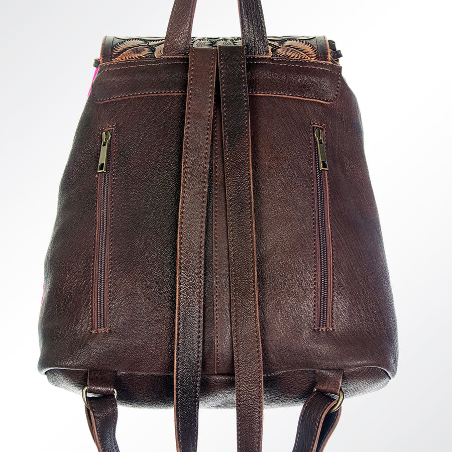 American Darling Backpack Hand Tooled Hair on Genuine Leather Western Women Bag | for Laptop School Purse Travel