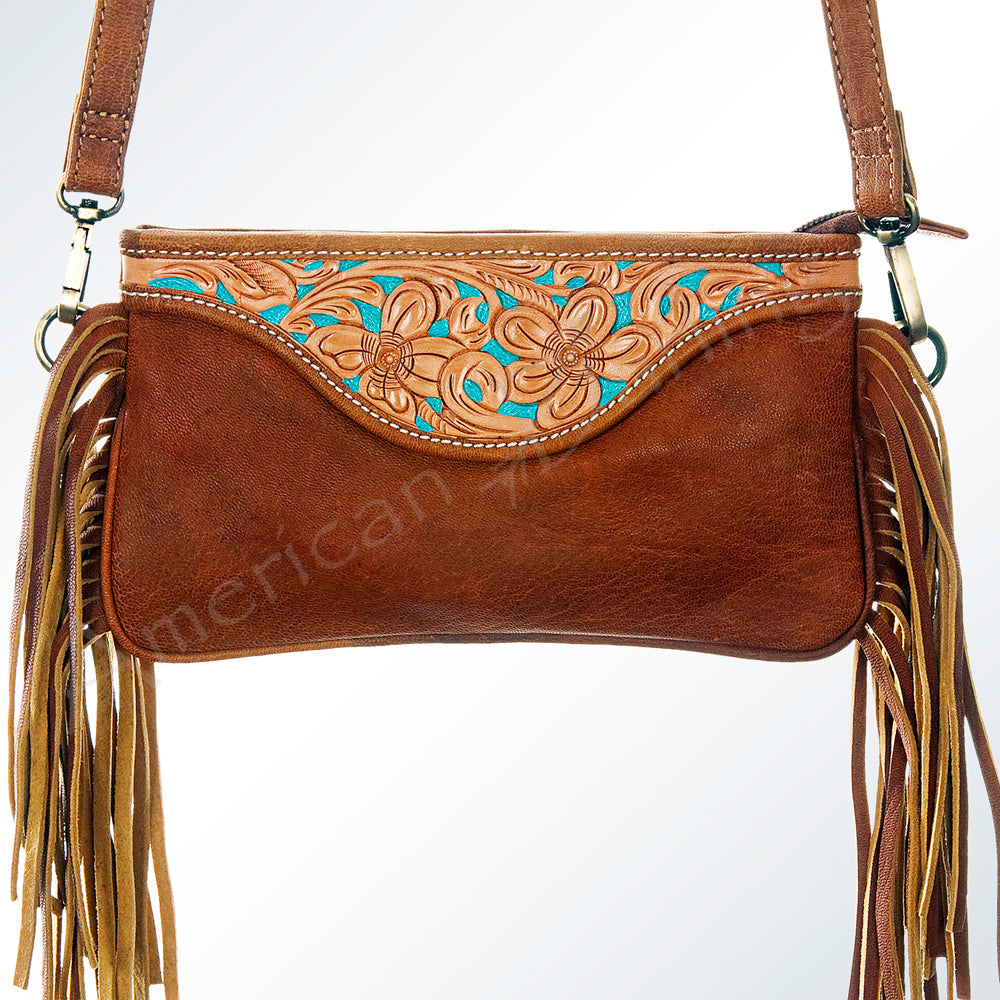 American Darling Small Crossbody Hand Tooled Hair on Genuine Leather Western Women Bag Handbag Purse | for Cute