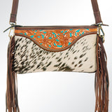 American Darling Small Crossbody Hand Tooled Hair on Genuine Leather Western Women Bag Handbag Purse | for Cute