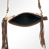 American Darling Small Crossbody Hand Tooled Hair on Genuine Leather Western Women Bag Handbag Purse | for Cute