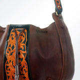 American Darling Hand Tooled Hobo Hair-On Genuine Leather Women Bag Western Handbag Purse