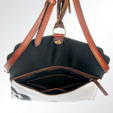 American Darling ADBGI116B Clutch Hand Tooled Hair On Genuine Leather Women Bag Western Handbag Purse