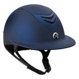 X Large One K Avance Wide Brim Horse Riding Helmet Navy Matte