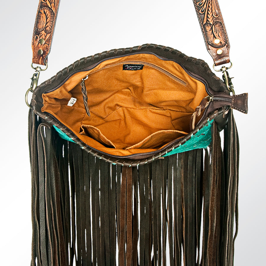 American Darling Women's Hobo Bag Western Hair-On Genuine Leather Handbag and Ladies Purse