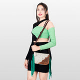 American Darling Organizer Hair-On Hand Tooled Genuine Leather Women Bag Western Handbag Purse | Bags