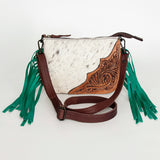 American Darling Organizer Hair-On Hand Tooled Genuine Leather Women Bag Western Handbag Purse | Bags