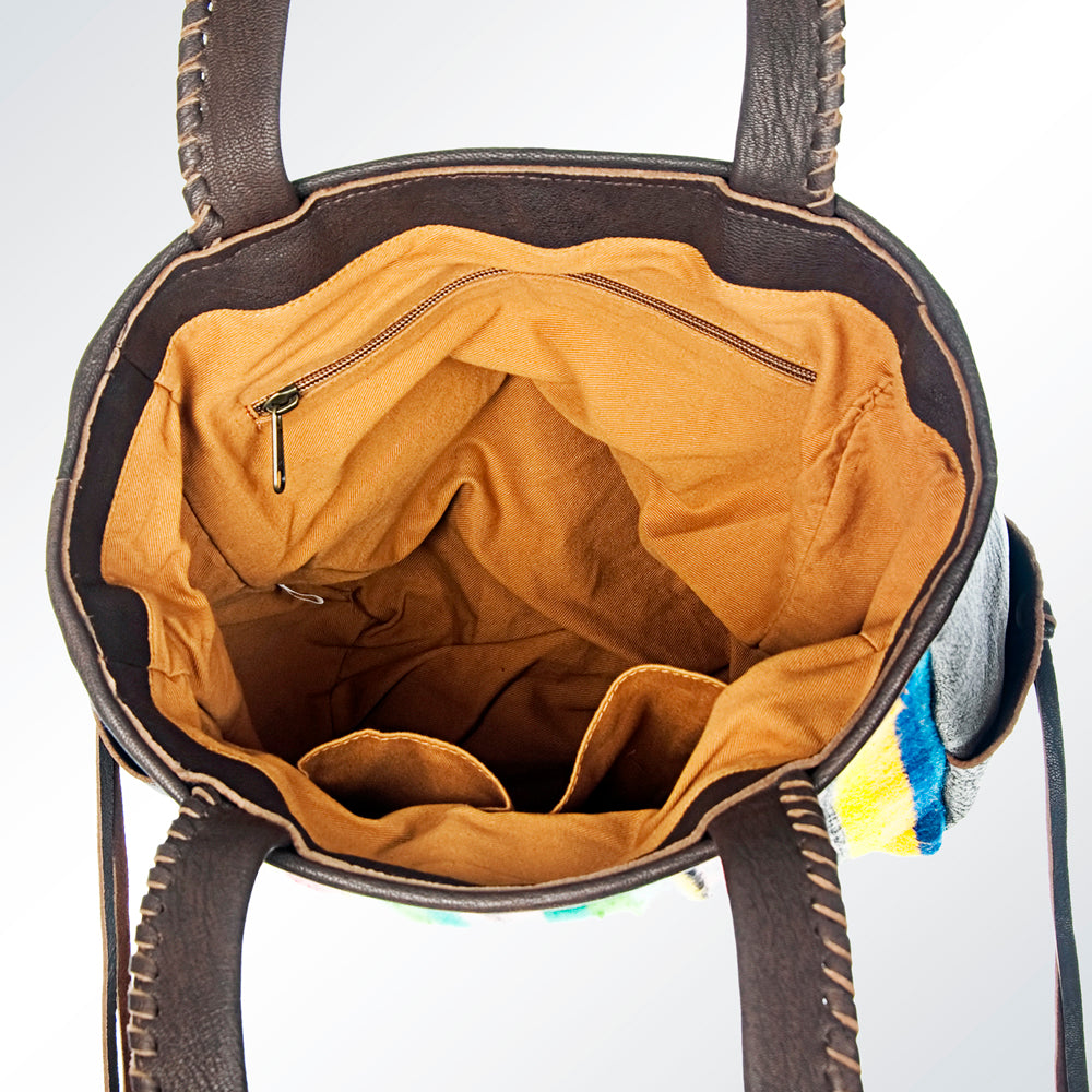 American Darling Tote Saddle Blanket Genuine Leather Western Women Bag Handbag Purse | Travel Bags College Casual