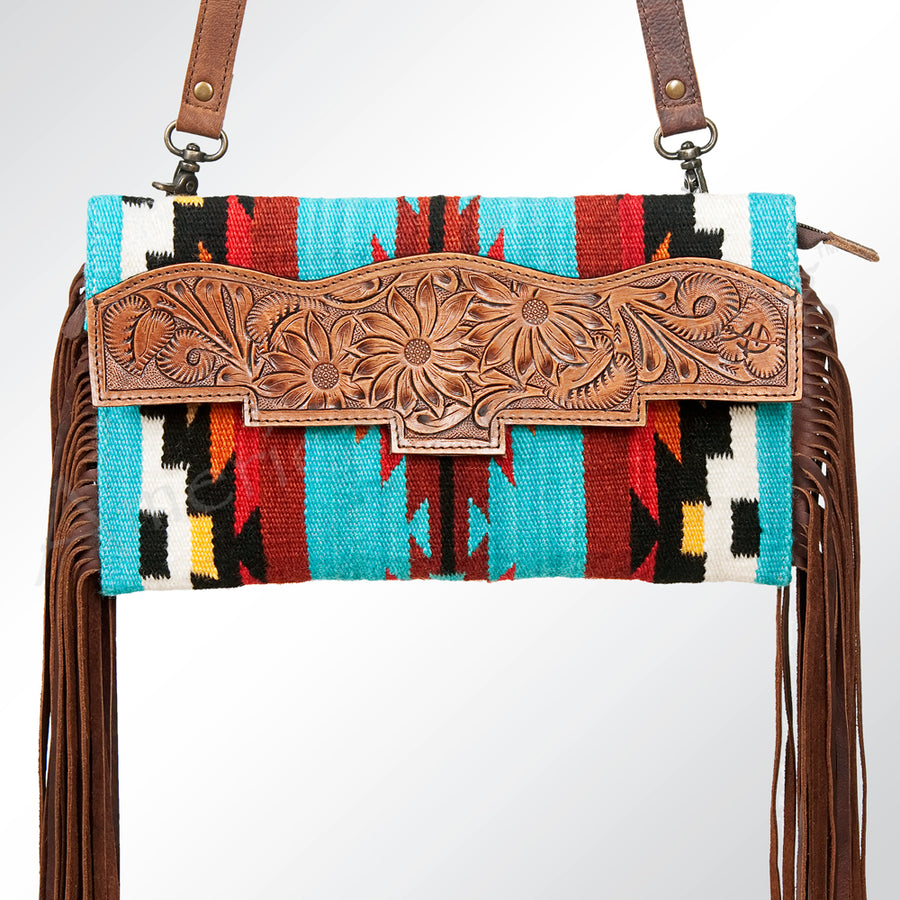 American Darling Small Cross Body Hand Tooled Saddle Blanket Genuine Leather Western Women Bag Handbag Purse Crossbody Cute