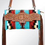 American Darling Small Cross Body Hand Tooled Saddle Blanket Genuine Leather Western Women Bag Handbag Purse Crossbody Cute