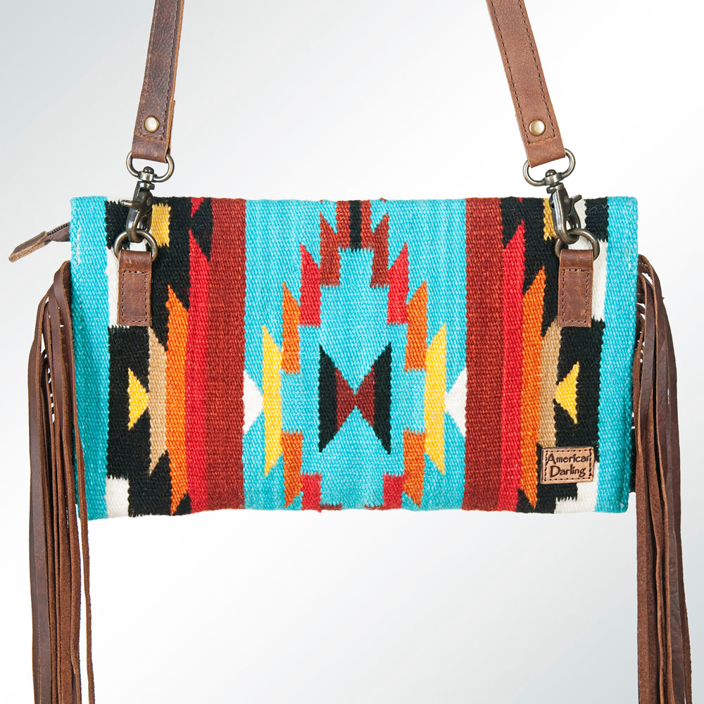 American Darling Small Cross Body Hand Tooled Saddle Blanket Genuine Leather Western Women Bag Handbag Purse Crossbody Cute