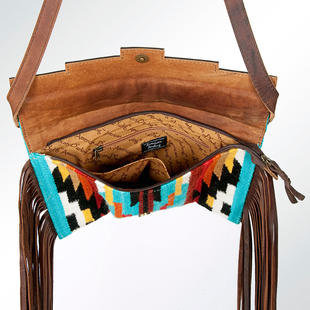 American Darling Small Cross Body Hand Tooled Saddle Blanket Genuine Leather Western Women Bag Handbag Purse Crossbody Cute