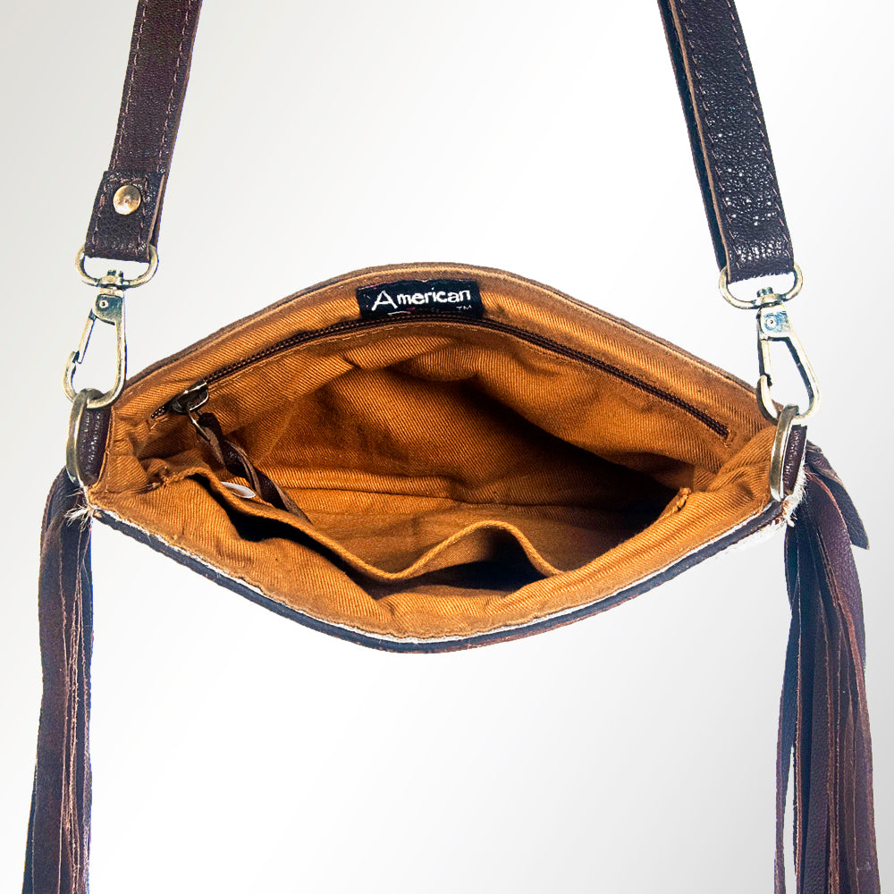 American Darling Clutch Hand Tooled Hair on Genuine Leather Western Women Bag Handbag Purse | Purses for Cute