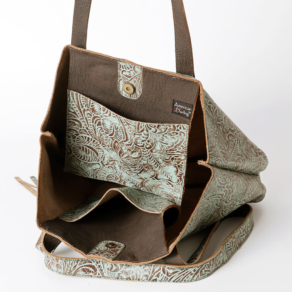 American Darling Tote Embossed Genuine Leather Western Women Bag Handbag Purse | Travel Bags College Casual