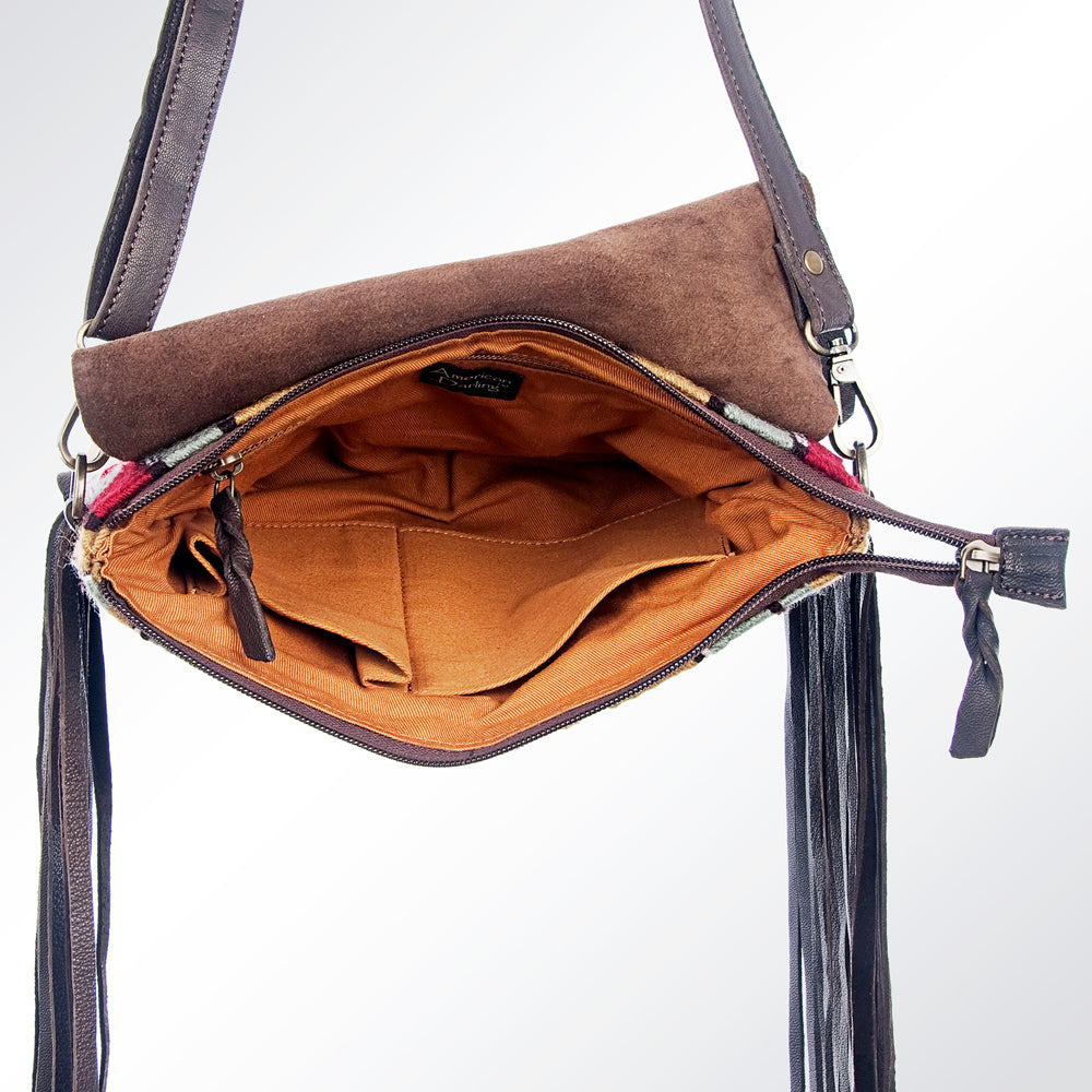 American Darling Cross Body Saddle Blanket Genuine Leather Western Women Bag Handbag Purse | Crossbody for Cute