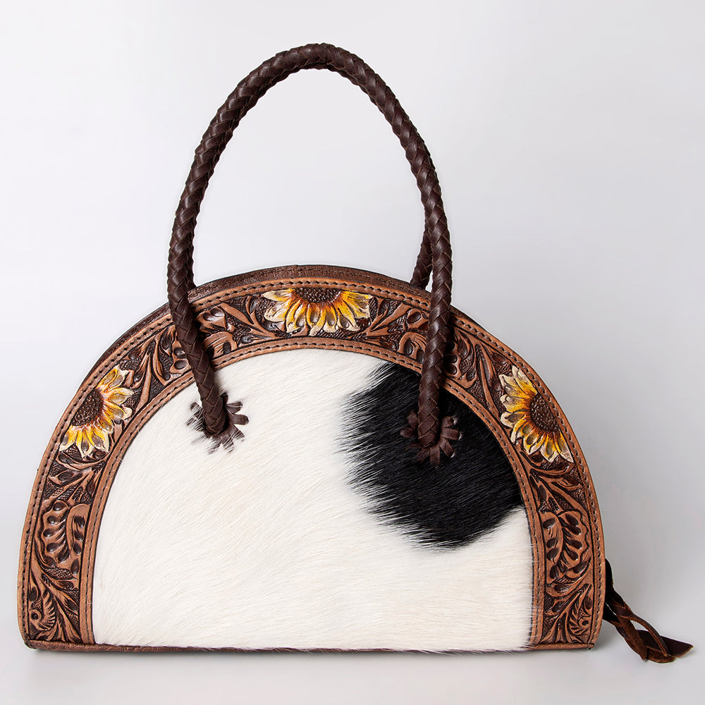 American Darling Taco Hand Tooled Hair on Genuine Leather Western Women Bag Handbag Purse | Tote Travel Bags College Casual