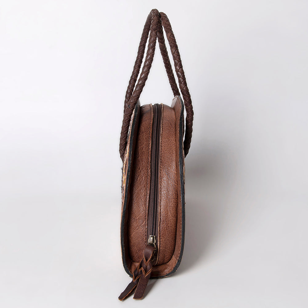 American Darling Taco Hand Tooled Hair on Genuine Leather Western Women Bag Handbag Purse | Tote Travel Bags College Casual