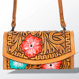 American Darling Organiser Hand Tooled Saddle Blanket Genuine Leather Western Women Bag Handbag Purse | for Cute |Organiser