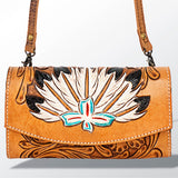American Darling Organiser Hand Tooled Saddle Blanket Genuine Leather Western Women Bag Handbag Purse | for Cute |Organiser