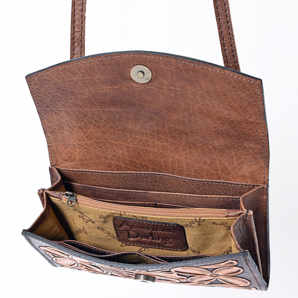 American Darling Organiser Hand Tooled Saddle Blanket Genuine Leather Western Women Bag Handbag Purse | for Cute |Organiser