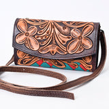 American Darling Organiser Hand Tooled Saddle Blanket Genuine Leather Western Women Bag Handbag Purse | for Cute |Organiser