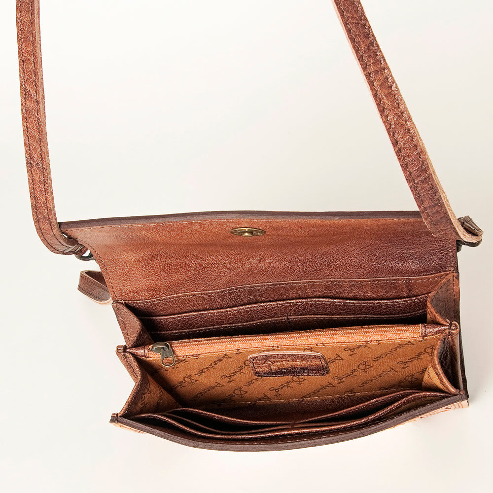 American Darling Organiser Hand Tooled Saddle Blanket Genuine Leather Western Women Bag Handbag Purse | for Cute |Organiser