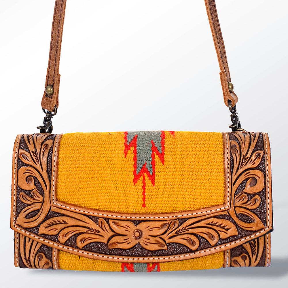 American Darling Organiser Hand Tooled Saddle Blanket Genuine Leather Western Women Bag Handbag Purse | for Cute |Organiser