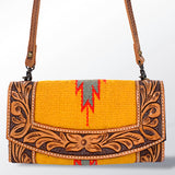 American Darling Organiser Hand Tooled Saddle Blanket Genuine Leather Western Women Bag Handbag Purse | for Cute |Organiser