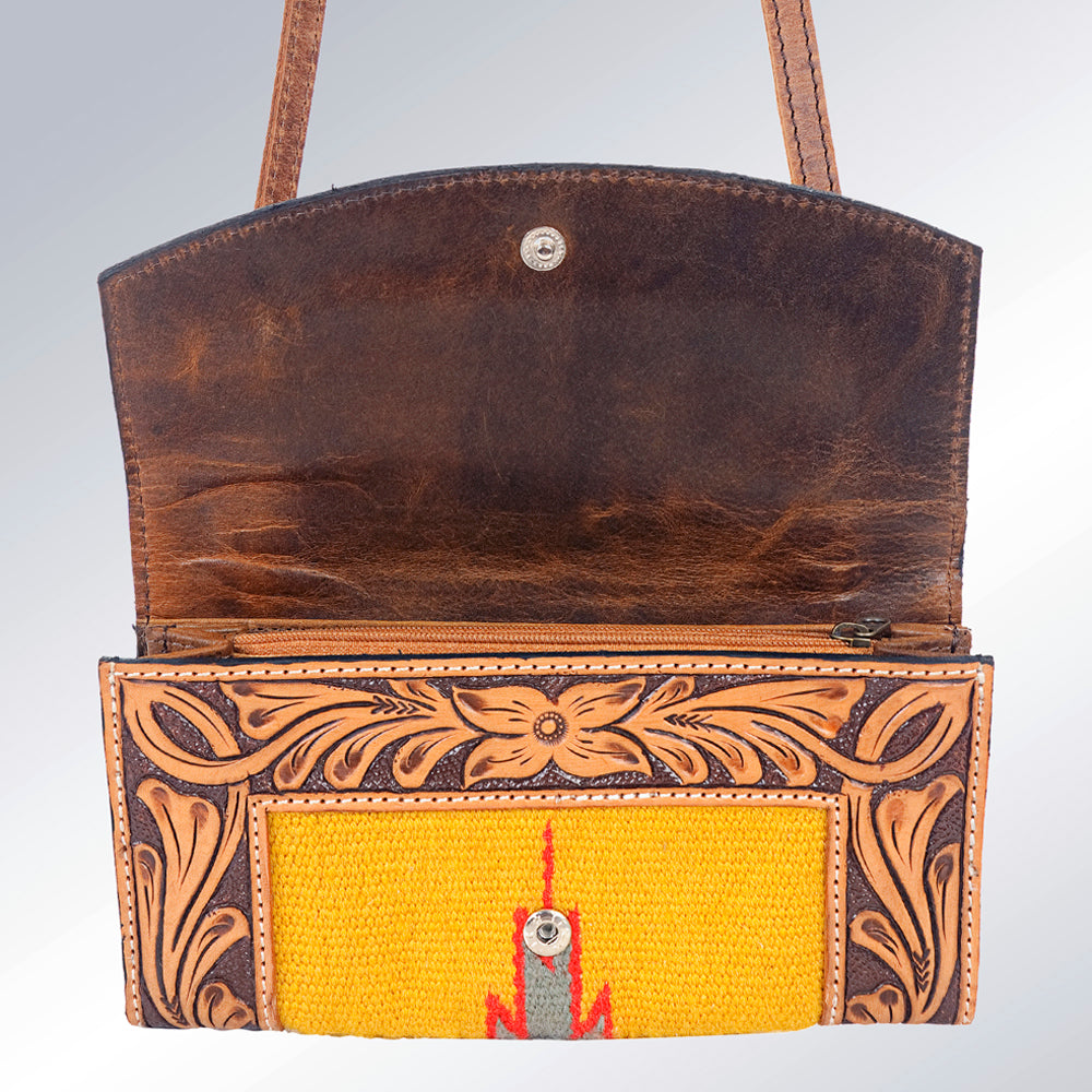 American Darling Organiser Hand Tooled Saddle Blanket Genuine Leather Western Women Bag Handbag Purse | for Cute |Organiser
