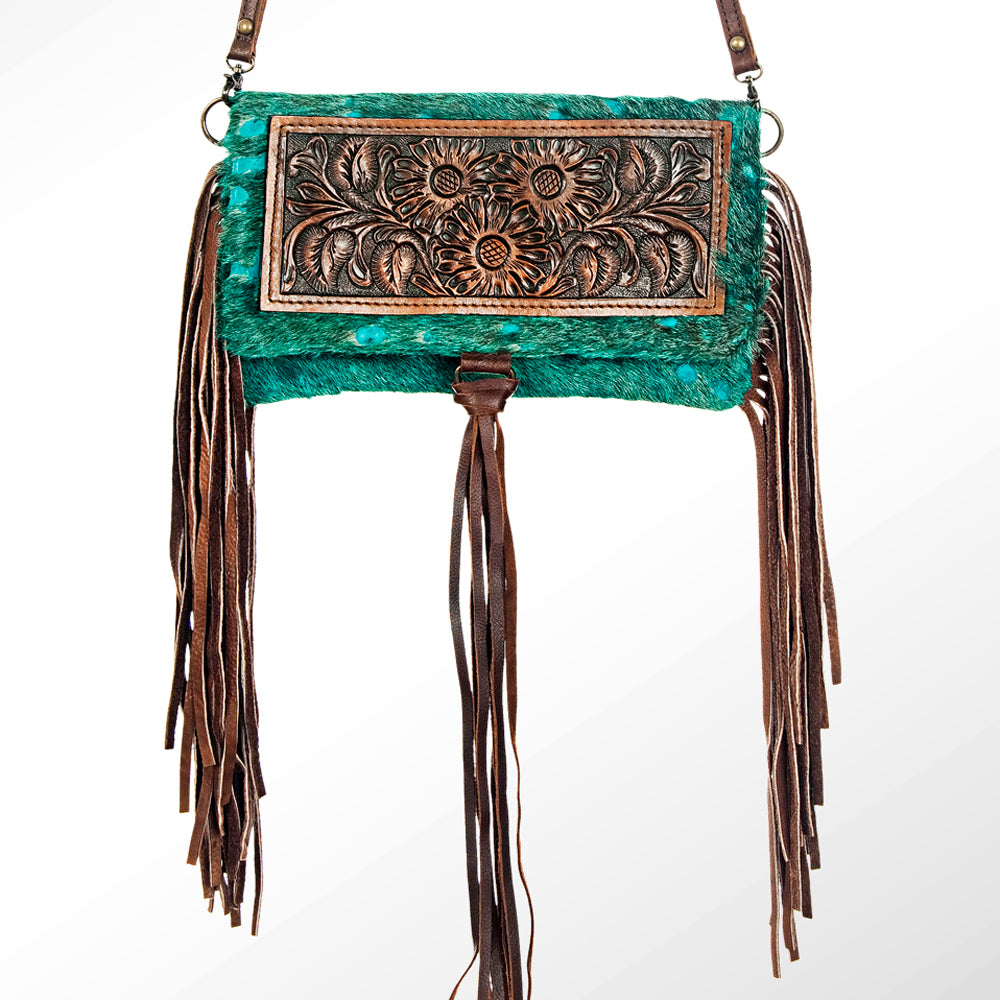 American Darling Organiser Hand Tooled Hair-On Genuine Leather Western Women Bag Handbag Purse | Travel Bags College Casual