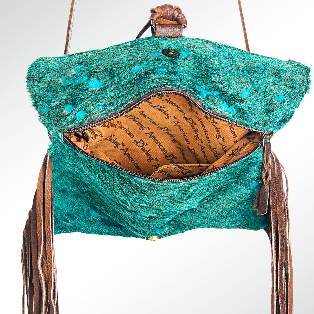 American Darling Organiser Hand Tooled Hair-On Genuine Leather Western Women Bag Handbag Purse | Travel Bags College Casual