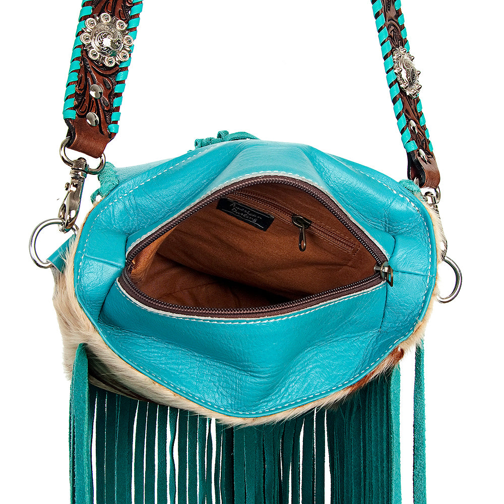 American Darling Crossbody Hair on Genuine Leather Women Bag Western Handbag