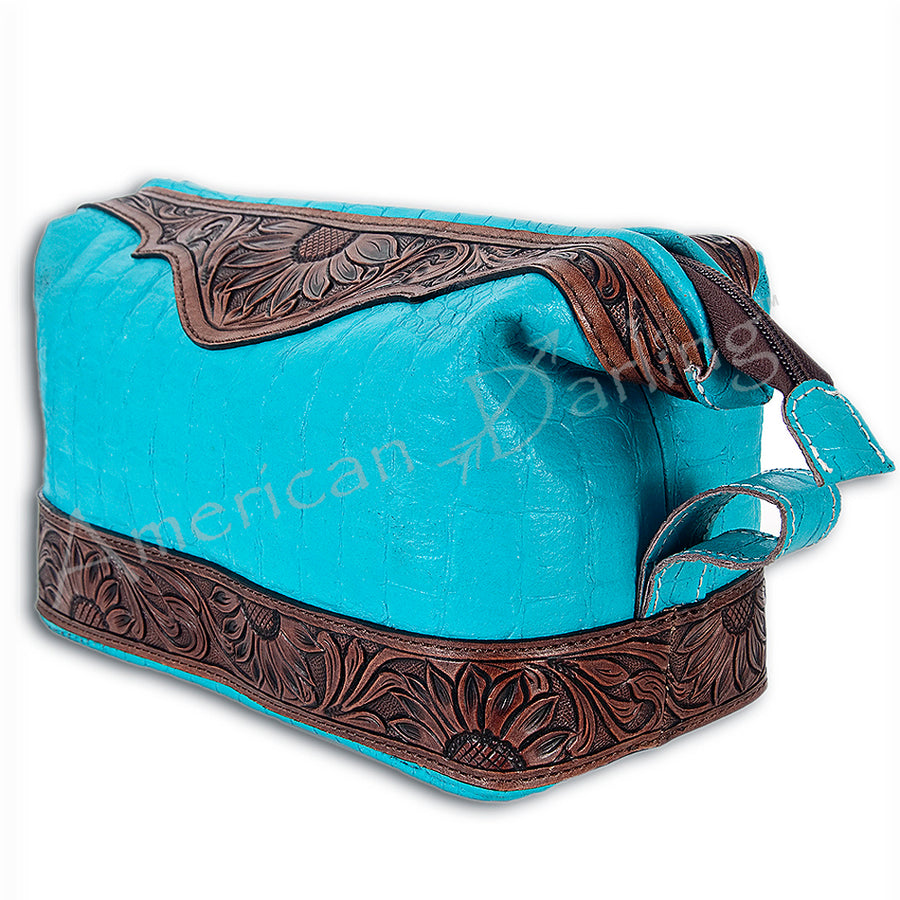 American Darling Jewelry Case Hand Tooled Genuine Leather Western Women Bag | Organizer Box