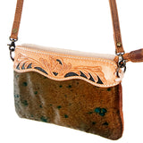 American Darling Small Crossbody Hand Tooled Hair On Genuine Leather Western Women Bag Handbag Purse | for Cute