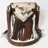 American Darling Large Crossbody Hand Tooled Hair-On Genuine Leather Western Women Bag Handbag Purse | for Cute