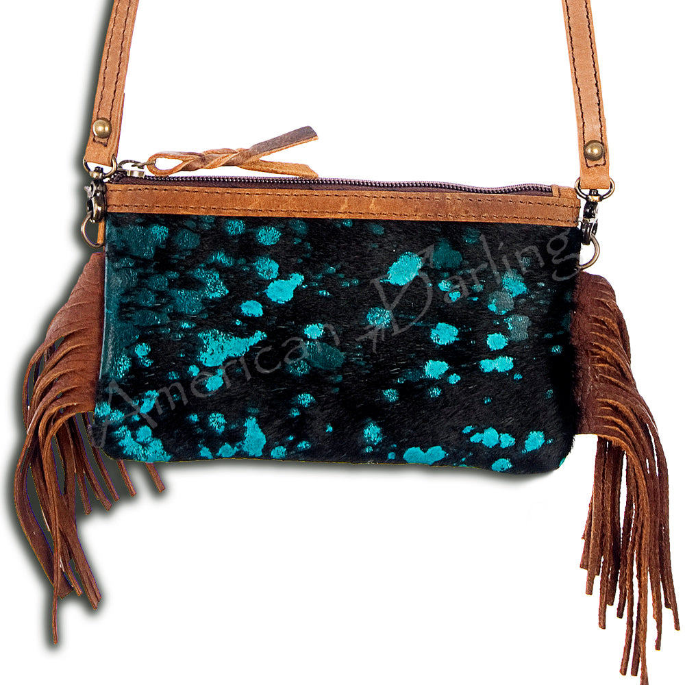 American Darling Small Crossbody Hair On Genuine Leather Western Women Bag Handbag Purse | for Cute